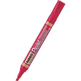 Marker permanentny Pentel czerwony 1,2-4,5mm ścięta końcówka
