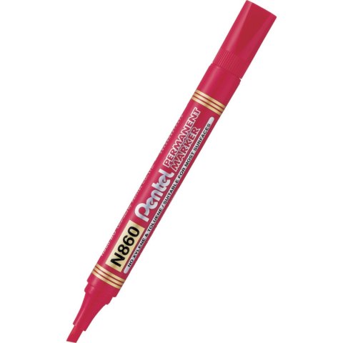 Marker permanentny Pentel czerwony 1,2-4,5mm ścięta końcówka Marker permanentny Pentel czerwony 1,2-4,5mm ścięta końcówka