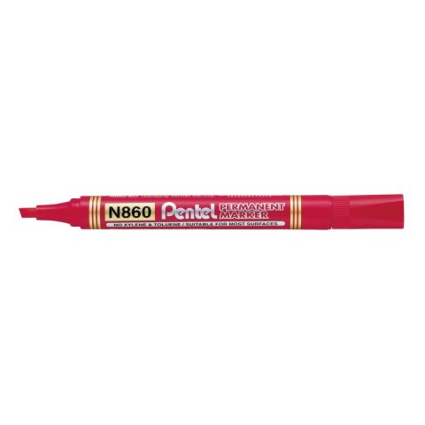 Marker permanentny Pentel czerwony 1,2-4,5mm ścięta końcówka Marker permanentny Pentel czerwony 1,2-4,5mm ścięta końcówka