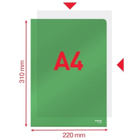 Ofertówka Esselte A4 kolor: zielony typu L 150 mic. (55436) Ofertówka Esselte A4 kolor: zielony typu L 150 mic. (55436)