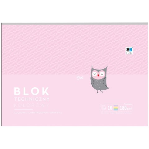 Blok techniczny Interdruk A4 kolorowa 180g 10k (SZ-80041) Blok techniczny Interdruk A4 kolorowa 180g 10k (SZ-80041)