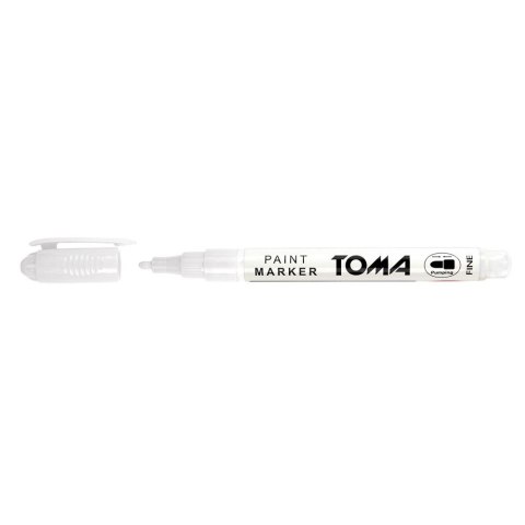 Marker olejowy Toma biały biały 1,5mm okrągła końcówka (To-441 7 2) Marker olejowy Toma biały biały 1,5mm okrągła końcówka (To-441 7 2)