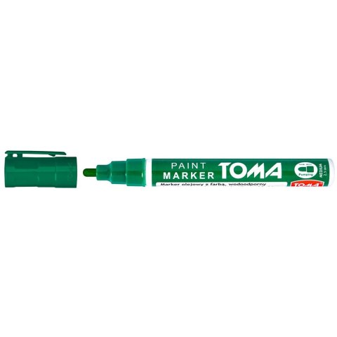 Marker olejowy Toma zielony 2,5mm okrągła końcówka (TO-440 4 2) Marker olejowy Toma zielony 2,5mm okrągła końcówka (TO-440 4 2)
