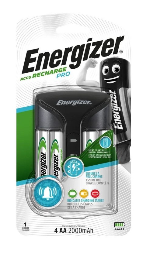 Ładowarka akumulatorowa Energizer PRO + 4 x R6 2000 mAh (NH15-2000) Ładowarka akumulatorowa Energizer PRO + 4 x R6 2000 mAh (NH15-2000)