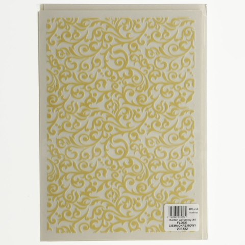 Papier ozdobny (wizytówkowy) Galeria Papieru welurowy flock ciemnokremowy 220g A4 kremowy 220g (208322) Papier ozdobny (wizytówkowy) Galeria Papieru welurowy flock ciemnokremowy 220g A4 kremowy 220g (208322)
