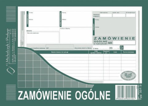 Druk samokopiujący Michalczyk i Prokop S o/1k A5 80k. (331-3) Druk samokopiujący Michalczyk i Prokop S o/1k A5 80k. (331-3)