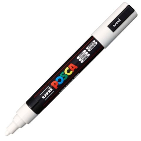 Marker specjalistyczny Uni POSCA Biały biały 5mm okrągła końcówka (PC-5m) Marker specjalistyczny Uni POSCA Biały biały 5mm okrągła końcówka (PC-5m)