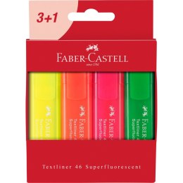 Zakreślacz Faber-Castell 4 szt mix 1,0-5,0mm (254604 FC)