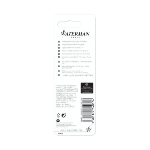 Wkład do długopisu Waterman czarny 0,7mm Wkład do długopisu Waterman czarny 0,7mm