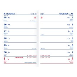 Kalendarz książkowy (terminarz) TIK IMPRESS kieszonkowy 82mm x 120mm Telegraph (K1)