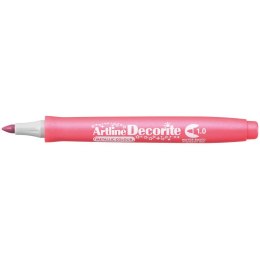 Marker permanentny metaliczny decorite różowy 1,0mm pędzelek końcówka Artline (AR-033 8 8)