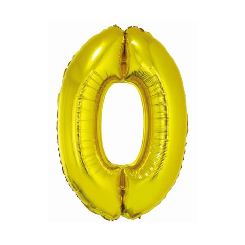 Balon foliowy Godan Smart cyfra 0 złota 76cm (CH-SZL0) Balon foliowy Godan Smart cyfra 0 złota 76cm (CH-SZL0)