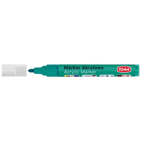 Marker specjalistyczny Toma akrylowy-zielony zielony 2,5mm okrągła końcówka (TO-402) Marker specjalistyczny Toma akrylowy-zielony zielony 2,5mm okrągła końcówka (TO-402)