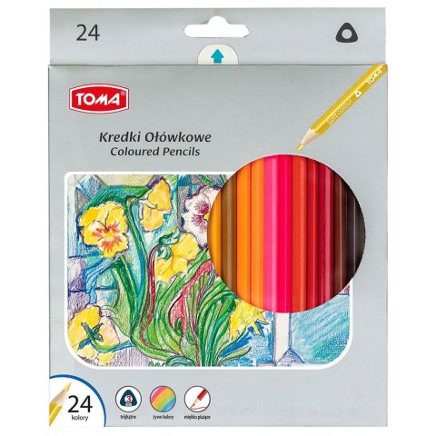Kredki ołówkowe Toma trójkątne 24 kol. Kredki ołówkowe Toma trójkątne 24 kol.