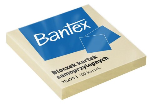 Notes samoprzylepny (karteczki) Bantex żółty 100k [mm:] 75x75 (400086384)
