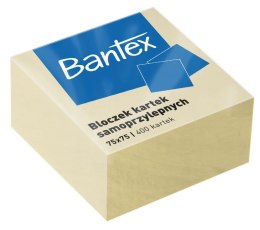 Notes samoprzylepny (karteczki) Bantex żółty 400k [mm:] 75x75 (400086401)
