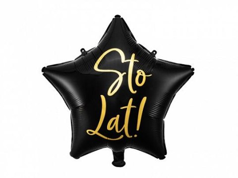 Balon foliowy Partydeco Sto Lat!, 40cm, czarny 15,5cal (FB94-010) Balon foliowy Partydeco Sto Lat!, 40cm, czarny 15,5cal (FB94-010)