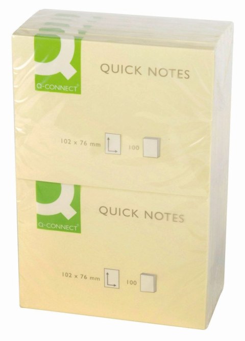Notes samoprzylepny (karteczki) żółty jasny 100k [mm:] 102x76 Q-Connect (KF01410)