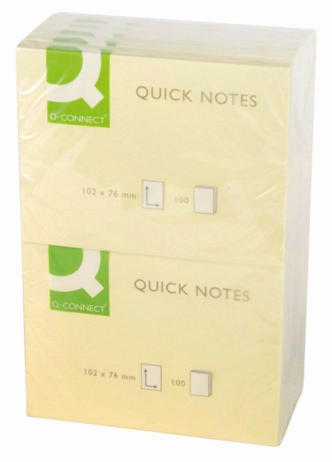 Notes samoprzylepny (karteczki) żółty jasny 100k [mm:] 102x76 Q-Connect (KF01410)