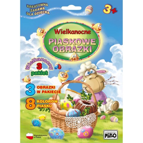 Piasek do modelowania 8 kol. WIELKANOCNE OBRAZKI w pakiecie: baranek, pisanka, święconka. mix Piasek do modelowania 8 kol. WIELKANOCNE OBRAZKI w pakiecie: baranek, pisanka, święconka. mix