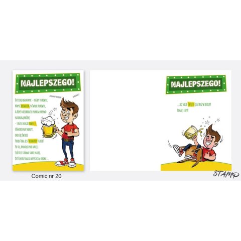 Kartka składana Ev-corp Comic Urodzinowy dla chłopaka B6 (STKC-020) Kartka składana Ev-corp Comic Urodzinowy dla chłopaka B6 (STKC-020)