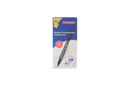 Marker permanentny Penmate dwustronne 5906910831602 czarny mixmm okrągła/ścięta końcówka (TT8849)