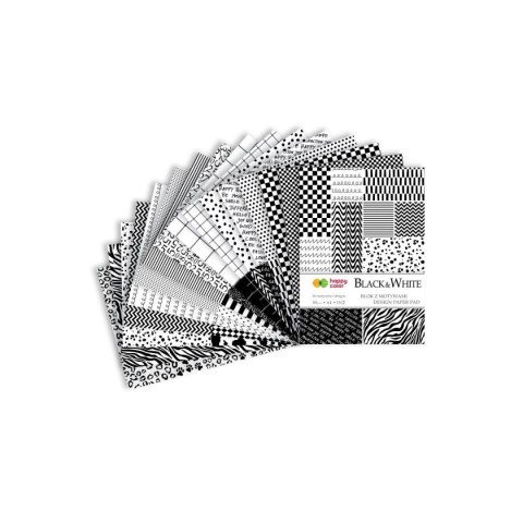 Zeszyt papierów kolorowych A4 80g 15k Happy Color (HA 3808 2030-BW) Zeszyt papierów kolorowych A4 80g 15k Happy Color (HA 3808 2030-BW)
