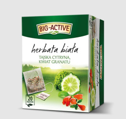 BIGACTIVE herbata biała z tajską cytryną i kwiatem granatu 20 t.