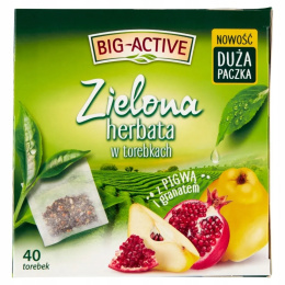 BIGACTIVE herbata zielona pigwa granat 40 t.