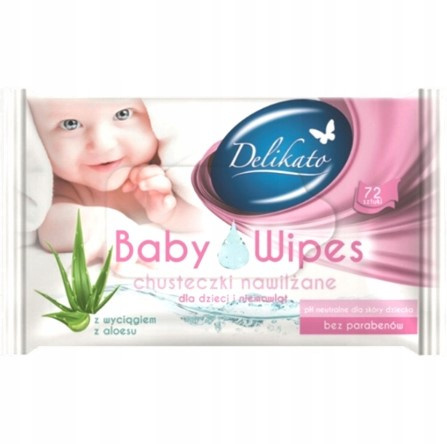 Chusteczki Nawilżane Baby 72 Delikato Chusteczki Nawilżane Baby 72 Delikato