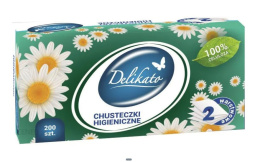 Chusteczki kosmetyczne BOX 200 Delikato