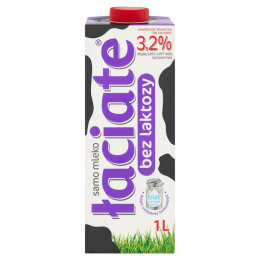 Mleko 1l 3,2% UHT BEZ LAKTOZY ŁACIATE