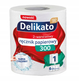 Ręcznik papierowy 300 DELIKATO 2w biały a'1