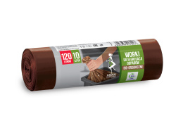Worki na śmieci 120l brąz BIO 10szt