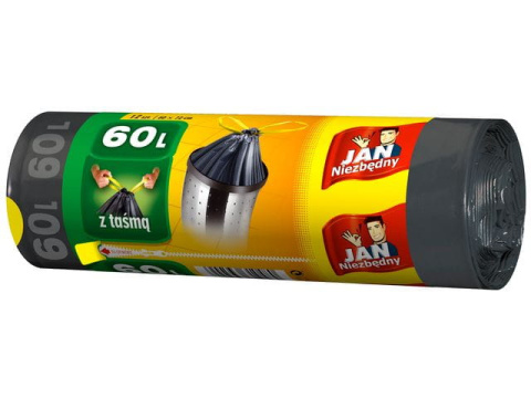 Worki na śmieci 60l z taśmą (10szt.) Magnum Jan Niezbędny Worki na śmieci 60l z taśmą (10szt.) Magnum Jan Niezbędny