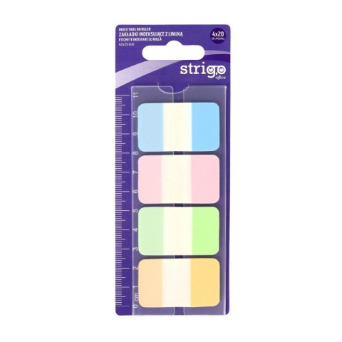 Zakładki indeksujące pastelowe 45x25mmx8 bloczki 5905658810214 100k [mm:] 45x25 Strigo (SSN018)
