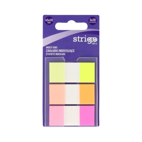 Zakładki indeksujące z linijką 12x45mmx 3 kol 5905658810238 60k [mm:] 12x45 Strigo (SSN020)