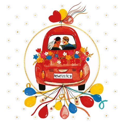 Kartka składana KARNET KW KÓŁKO SLUB GARBUS C5 Henry (5907465665124)