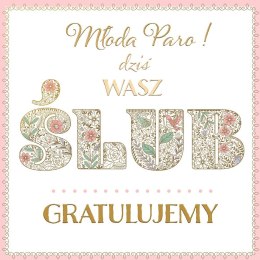 Kartka składana KARNET KWDU¯Y SLUB HS PATTERN kw Henry (5907465665001)