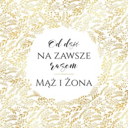 Kartka składana KARNET KWDU¯Y SLUB HS ZŁOTY kw Henry (5907465665278)