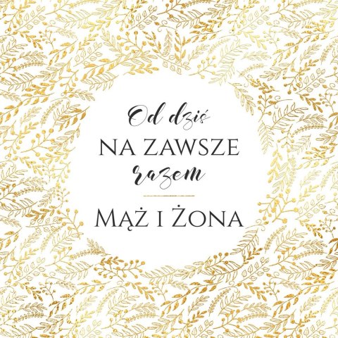 Kartka składana KARNET KWDU¯Y SLUB HS ZŁOTY kw Henry (5907465665278)