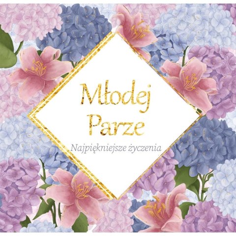 Kartka składana Karnet KW DUżY SLUB HS HORTENSJE kw Henry (5907465665223)