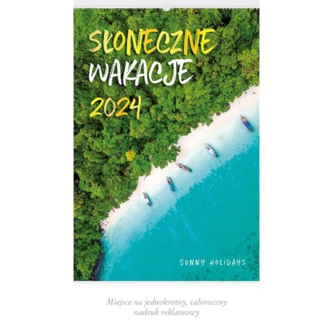 Kalendarz ścienny SŁONECZNE WAKACJE 13-planszowe 2024 320mm x 470mm Lucrum (RW08) Kalendarz ścienny SŁONECZNE WAKACJE 13-planszowe 2024 320mm x 470mm Lucrum (RW08)