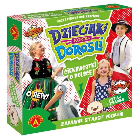 Gra planszowa CIEKAWOSTKI O POLSCE DZIECIAKI KONTRA DOROŚLI Alexander Gra planszowa CIEKAWOSTKI O POLSCE DZIECIAKI KONTRA DOROŚLI Alexander