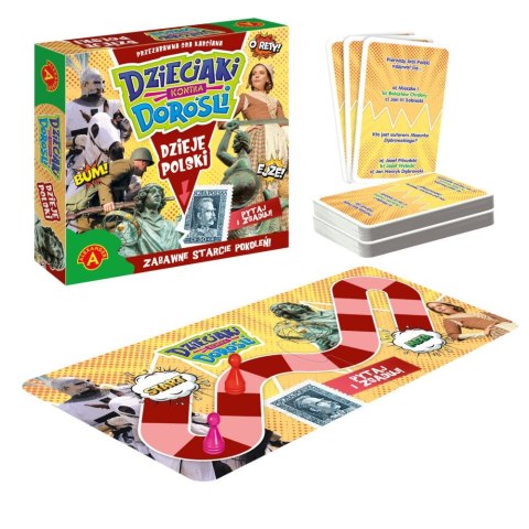 Gra planszowa DZIEJE POLSKI DZIECIAKI KONTRA DOROŚLI Alexander Gra planszowa DZIEJE POLSKI DZIECIAKI KONTRA DOROŚLI Alexander