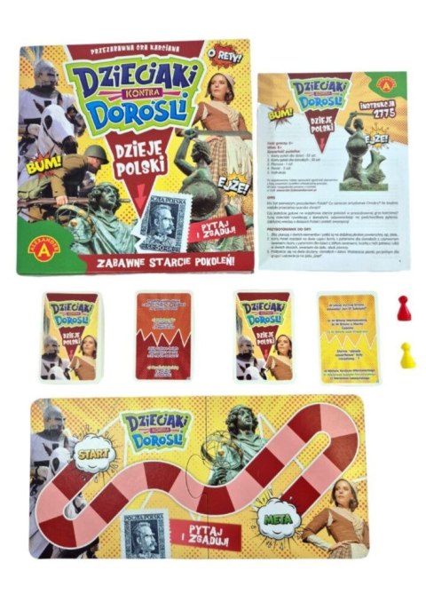 Gra planszowa DZIEJE POLSKI DZIECIAKI KONTRA DOROŚLI Alexander Gra planszowa DZIEJE POLSKI DZIECIAKI KONTRA DOROŚLI Alexander