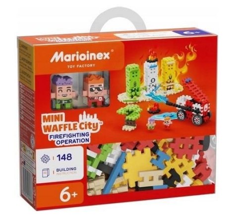 Klocki konstrukcyjne Marioinex Mini Waffle City 148 elementów Akcja Strażacka Klocki konstrukcyjne Marioinex Mini Waffle City 148 elementów Akcja Strażacka