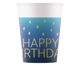 Kubek jednorazowy Godan Blue Happy Birthday, Decorata papier 200ml (96621)