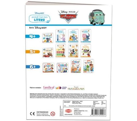 Książeczka edukacyjna Disney Uczy. Zeszyt ćwiczeń. Litery Ameet (udz 9305) Książeczka edukacyjna Disney Uczy. Zeszyt ćwiczeń. Litery Ameet (udz 9305)