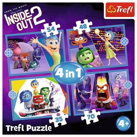 Puzzle Disney Emocje rządzą 4w1 el. Trefl (34652)